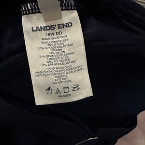 Lands' End Dark Blue Swimwear bikini top 18 W double d
